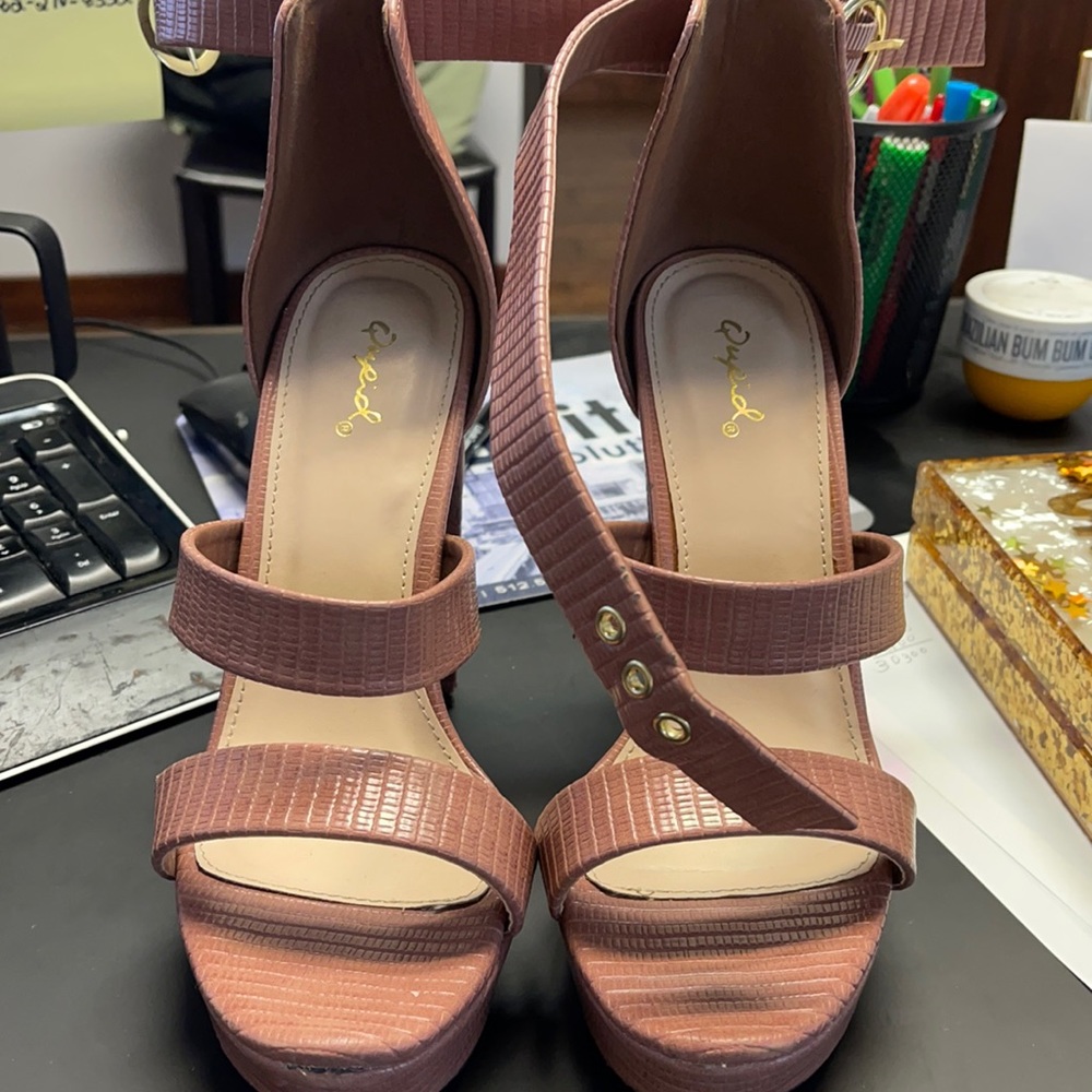 Pink Qupid Heels Size 8